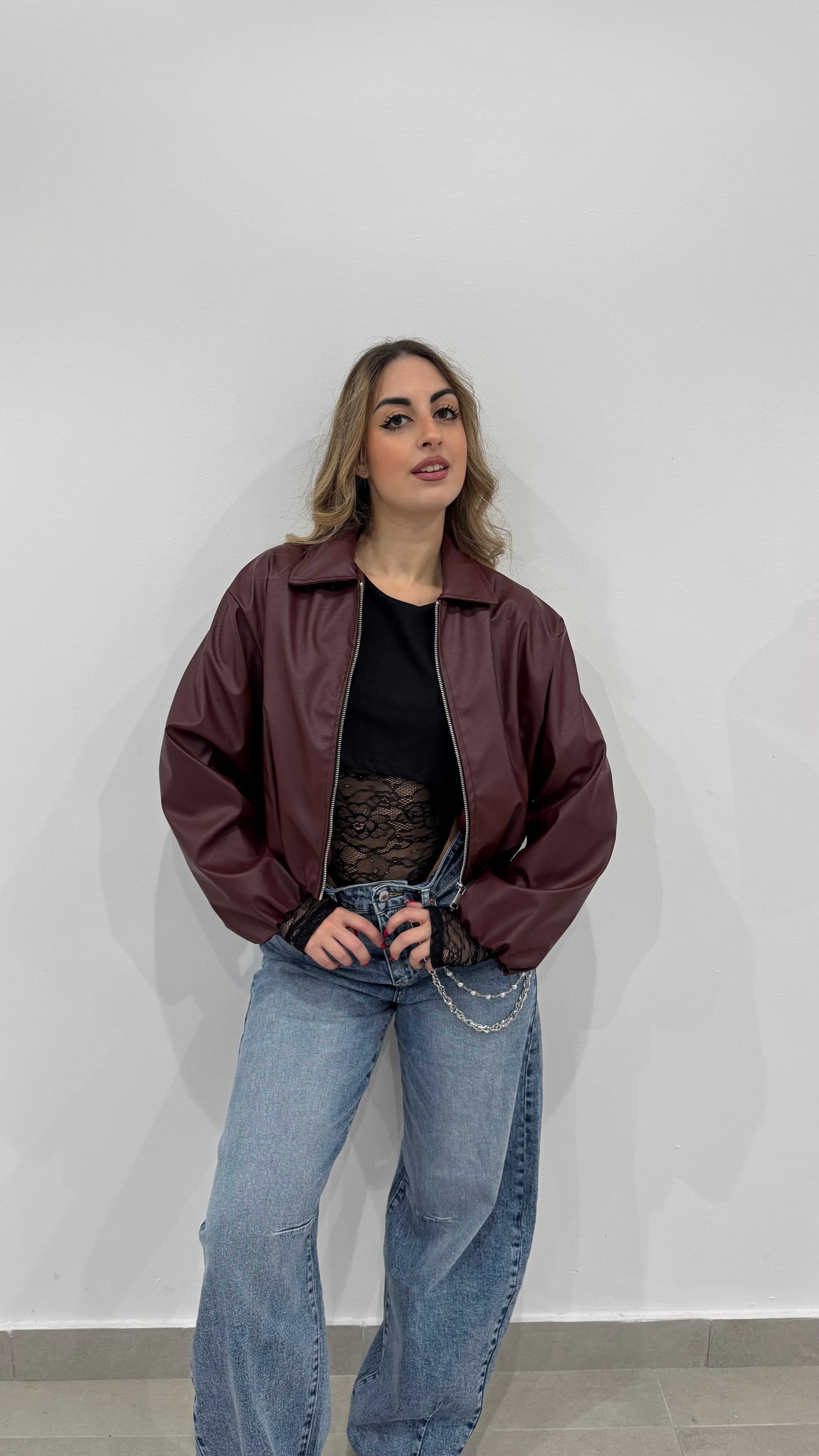 Giacca in similpelle m10110