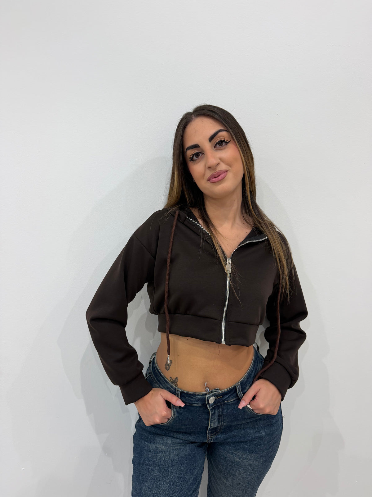 Felpa Crop 5586