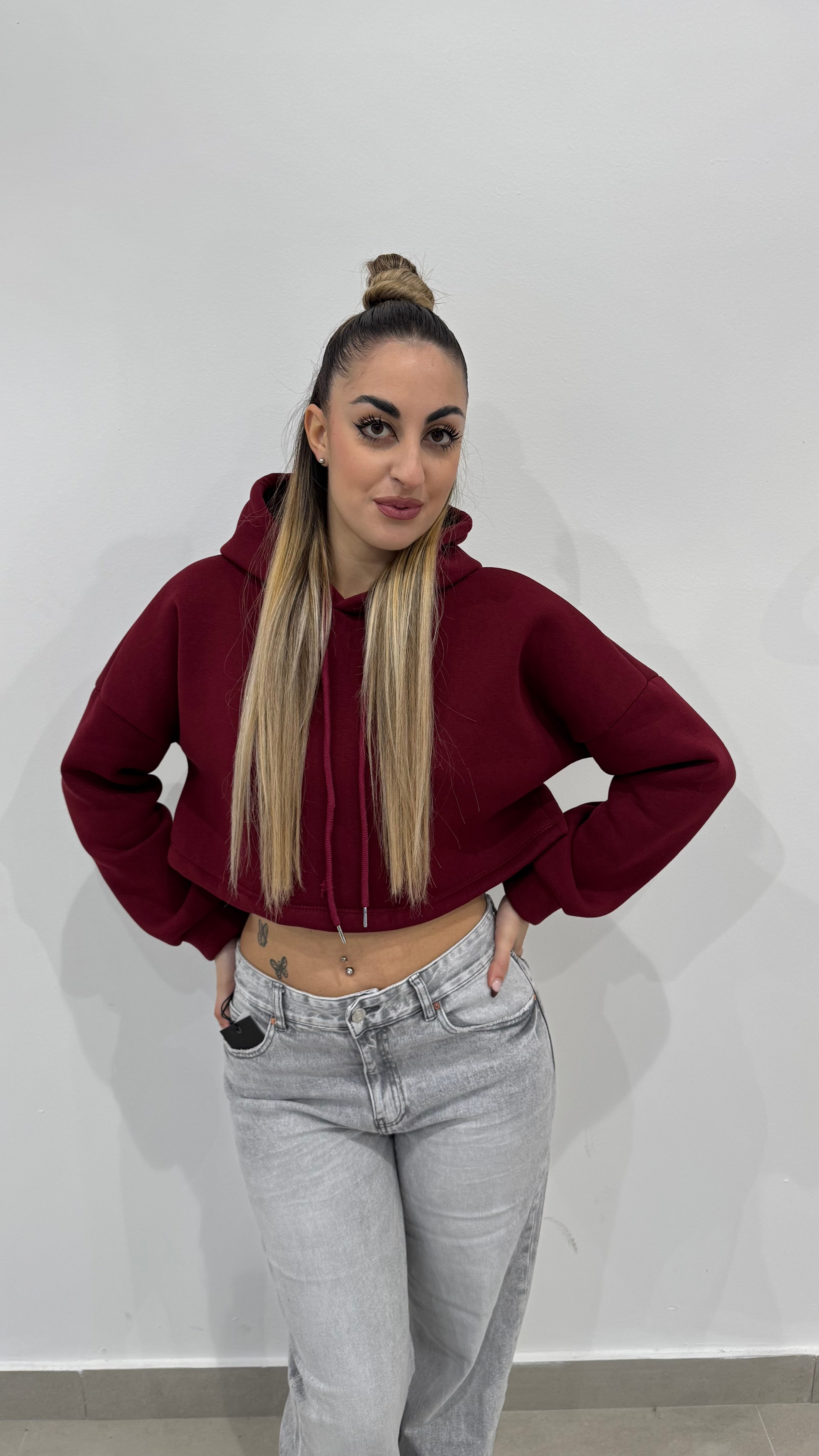 Felpa Cappuccio crop(3817)