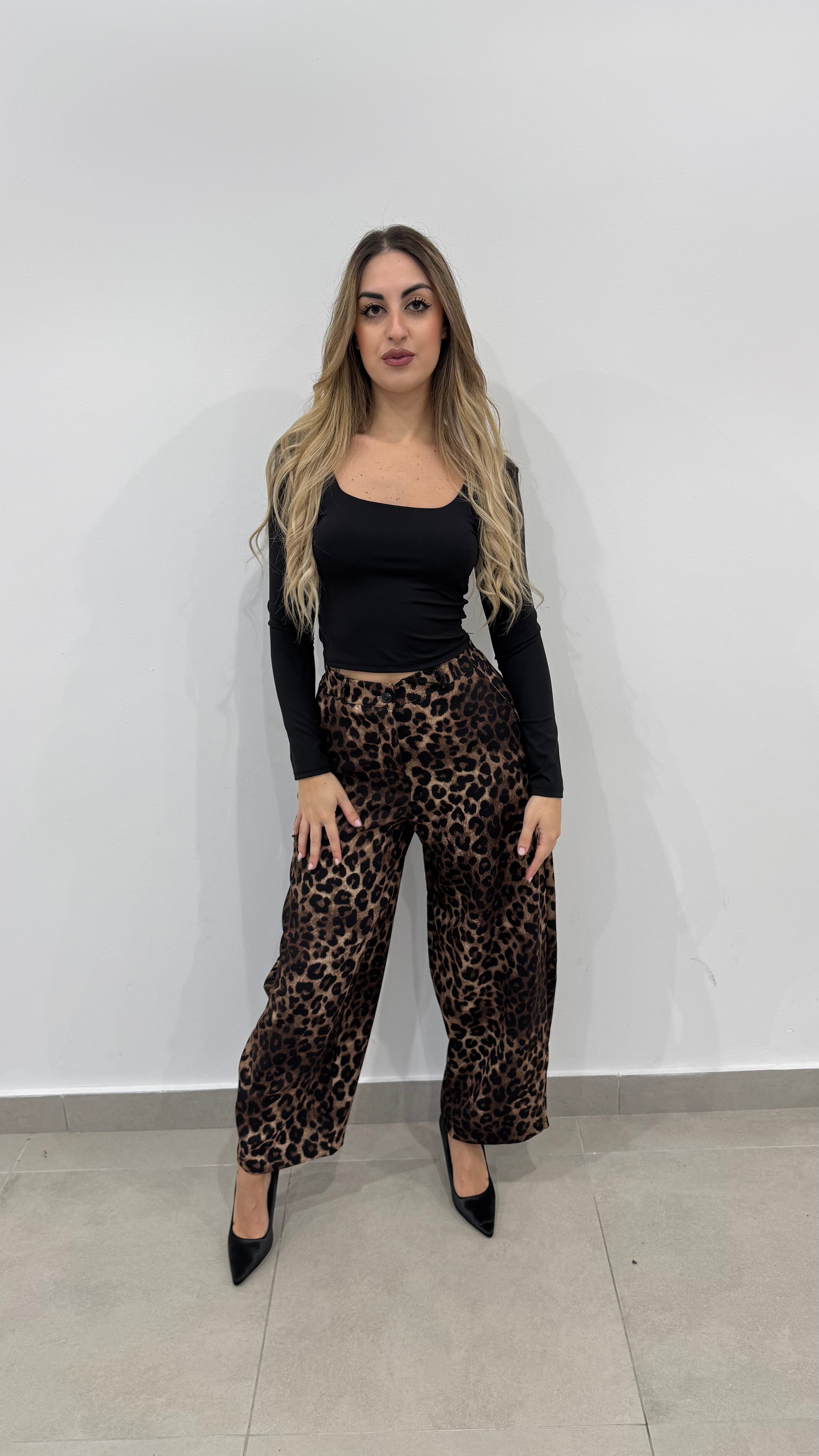 Maglia Crop Scollo Quadro 16377