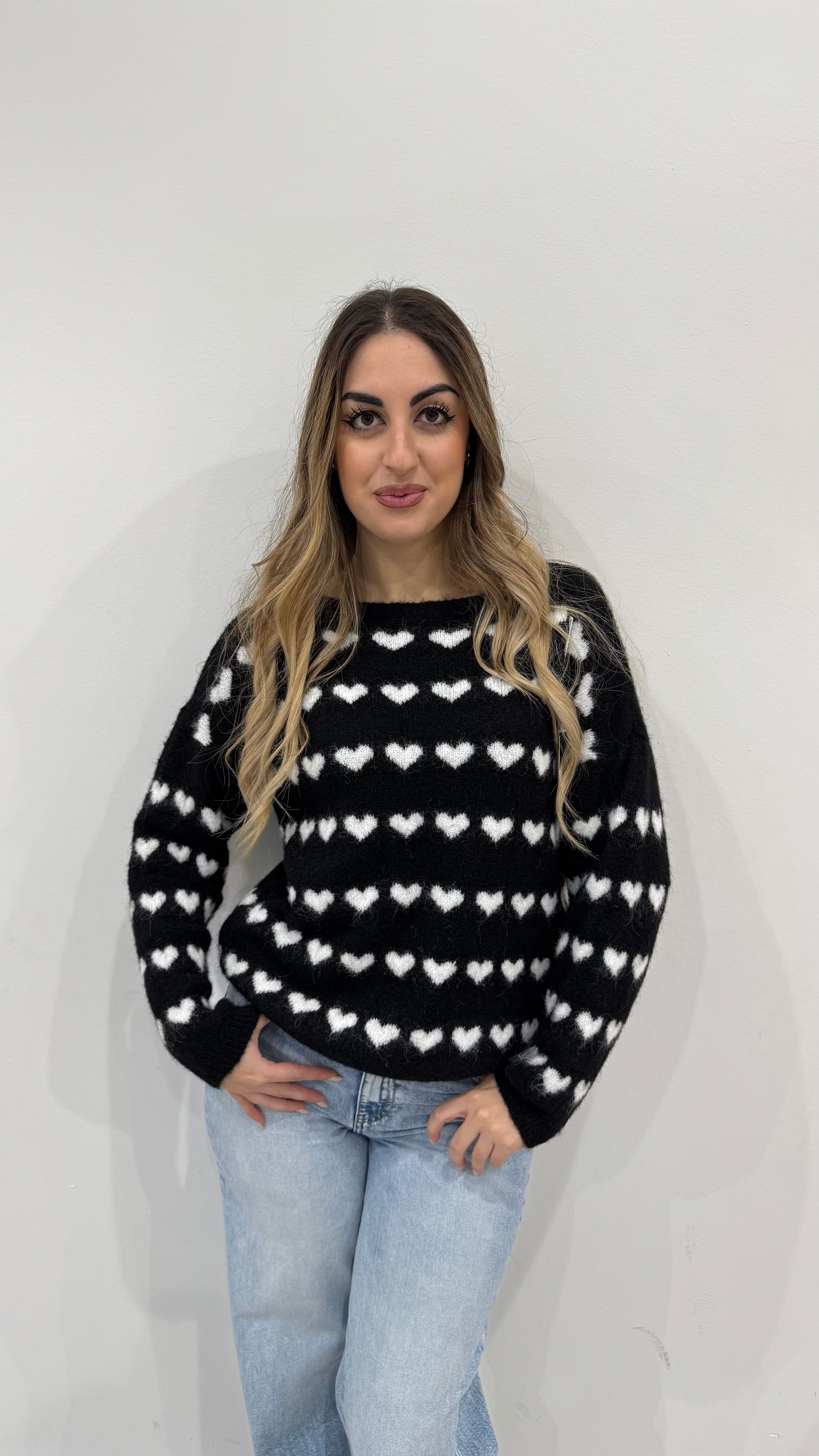 Maglione Cuoricini 3066