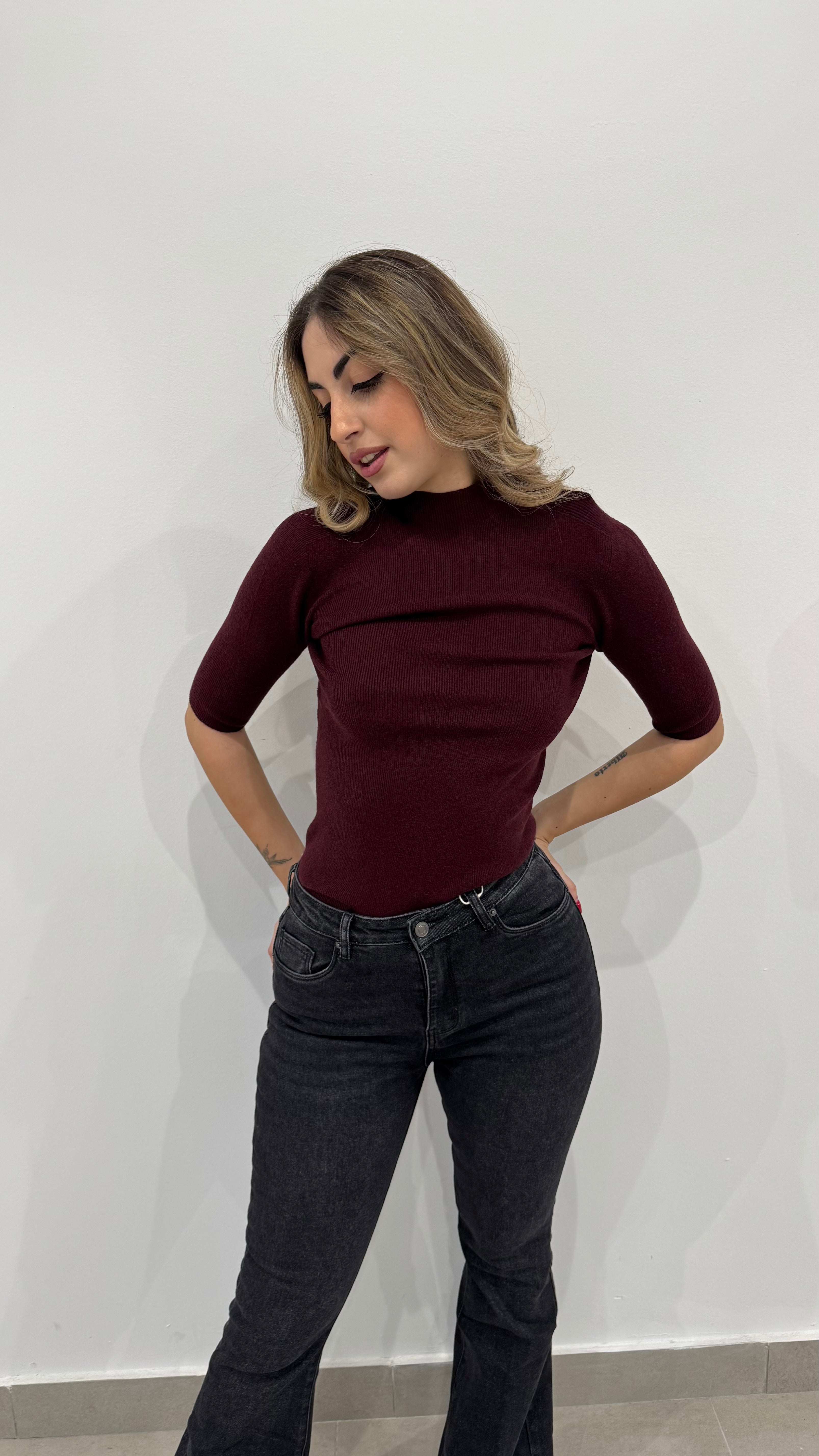 Maglia a costine 0036