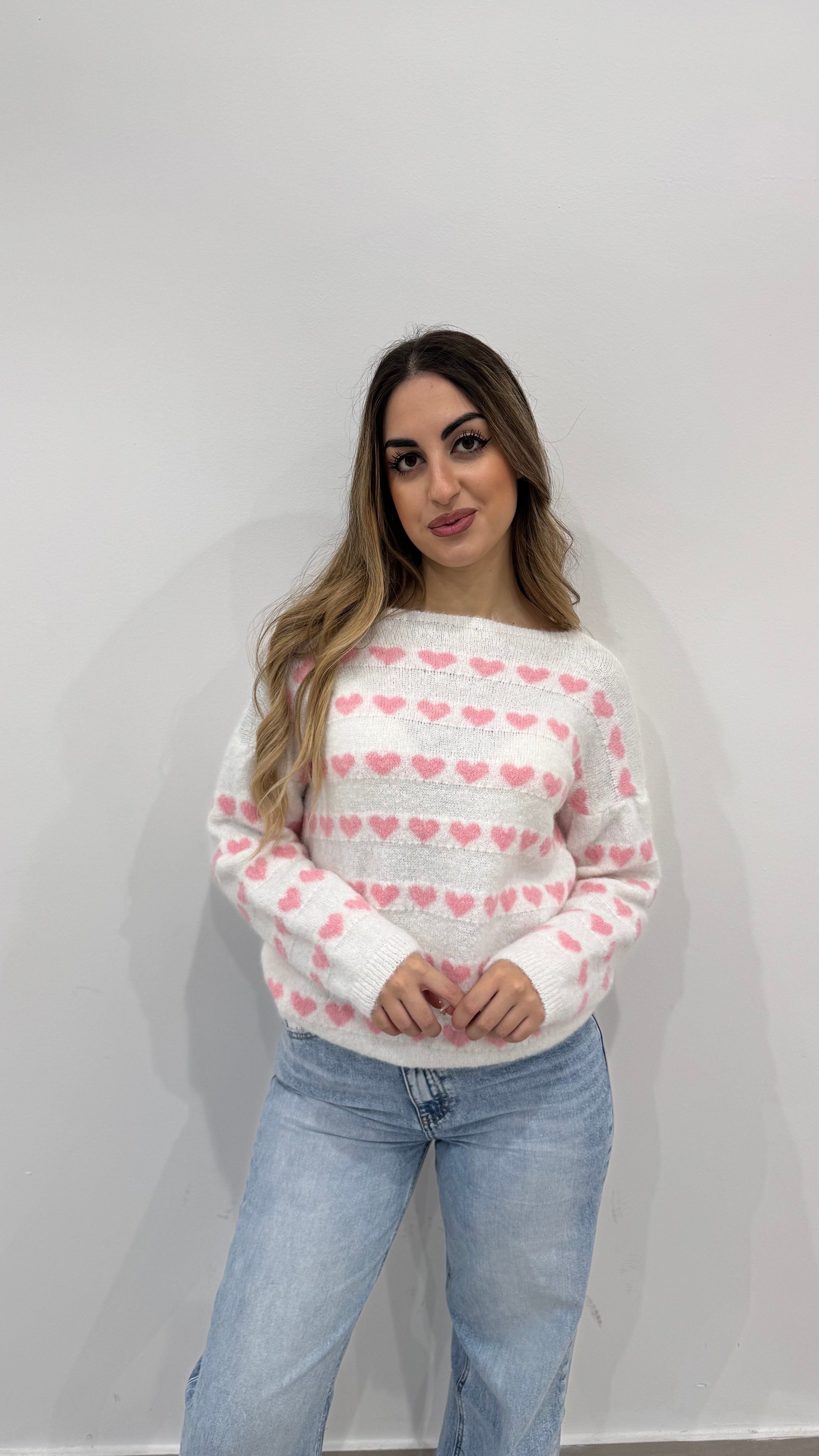 Maglione Cuoricini 3066